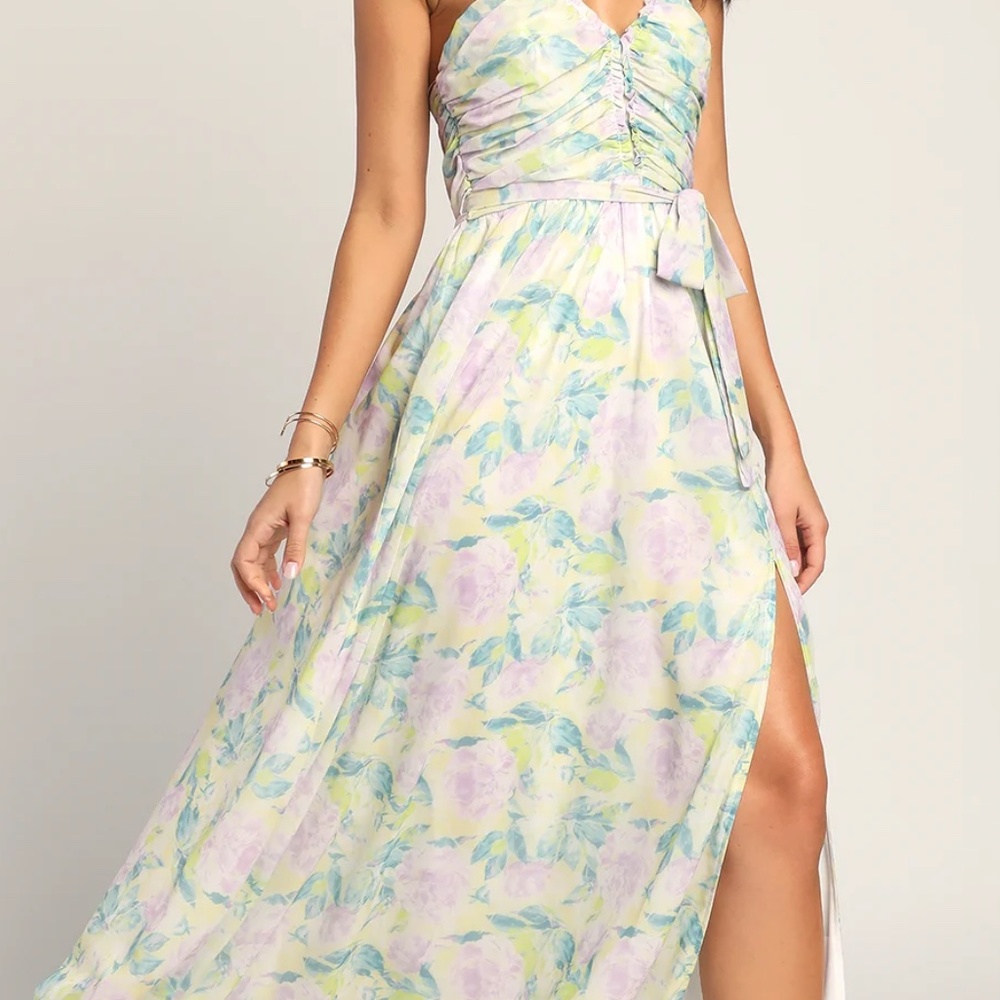NWT Lulu's Floral Maxi Dress Size M - Picture 3 of 9